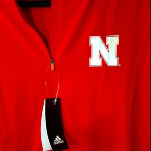 ADIDAS Nebraska Huskers 1/4 Zip Pullover NWT